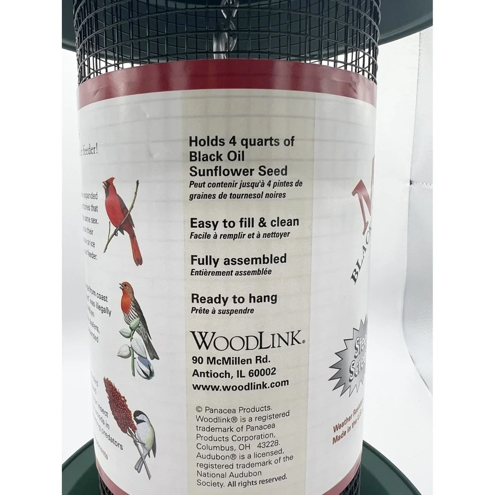 Birdfeeder WOODLINK Audubon MAGNUM Black Oil Sunflower Feeder  - MAGAG1 - NEW!